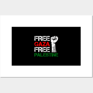 Free Gaza Free Palestine - We Stand With Palestinian People Posters and Art